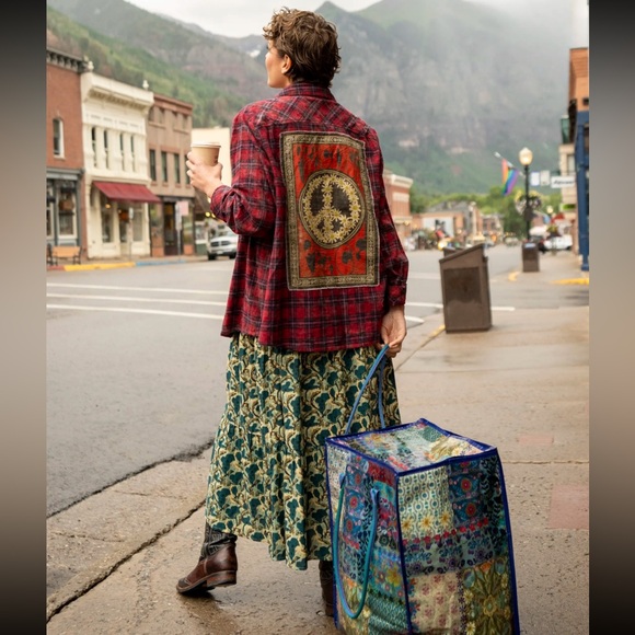 NATURAL LIFE Red Plaid Button Down Shirt - Picture 5 of 5